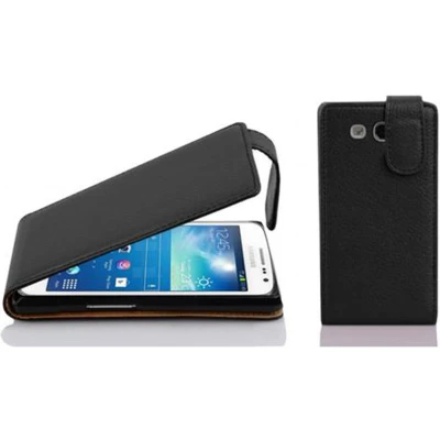 Afbeelding van Cadorabo Hoesje geschikt voor Samsung Galaxy EXPRESS 2 in ZWARTE OXIDE Beschermhoes flip design Case Cover van getextureerd imitatieleer