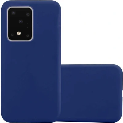 Afbeelding van Cadorabo Hoesje geschikt voor Samsung Galaxy S20 ULTRA in CANDY DONKER BLAUW Beschermhoes gemaakt van flexibel TPU silicone Case Cover
