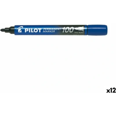 Afbeelding van Permanente markeerstift Pilot SCA 100 Blauw (12 Stuks)