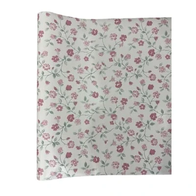 Afbeelding van SA AS Biedermeier folie roze bloemen decoratieve 45x200cm