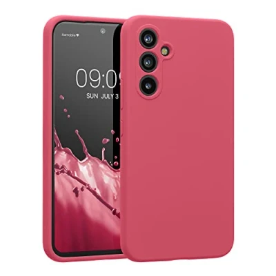 Afbeelding van kwmobile telefoonhoesje geschikt voor Samsung Galaxy A54 5G TPU backcover met siliconen coating Smartphone case in zoetroze