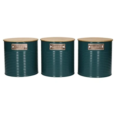 Afbeelding van KitchenCraft Voorraadbussen, Set van 3 Stuks, 1 L, Teal KitchenCra