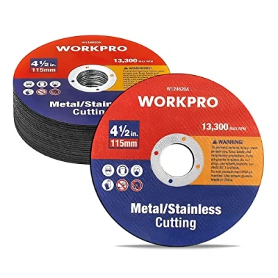 Afbeelding van WORKPRO Doorslijpschijf Ø115mm, Doorslijpschijven voor Metaal, Staal, RVS, Accessoires Haakse Slijper 20 Stuks