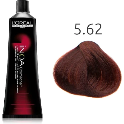 Afbeelding van L&#039;Oréal INOA Carmilane 5.62 Licht Rood Parelmoerbruin 60 gr