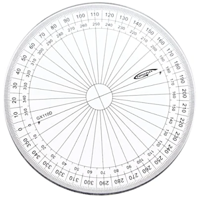 Afbeelding van GRAPHOPLEX gradenboog hele cirkel 10 cm graden transparant