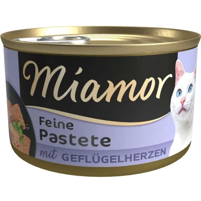 Afbeelding van 12x85g Pastei Gevogelteharten Miamor Kattenvoer