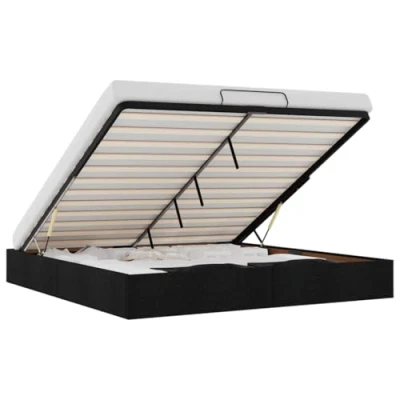 Afbeelding van vidaXL Bedframe zonder matras 160x200 cm stof zwart