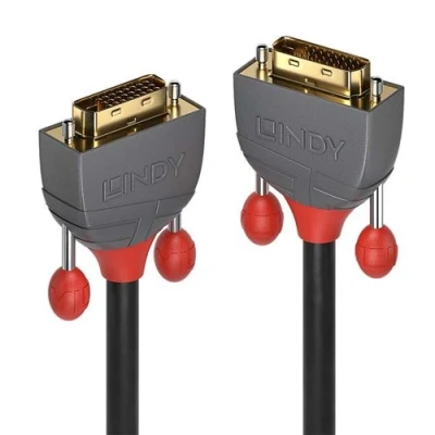 Image de Lindy Anthra Line Câble DVI liaison double D (M) pour 10 m rond vis moletées noir