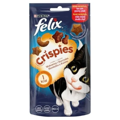 Afbeelding van FELIX Crispies Beef, Chicken droogvoer voor de kat 45 g