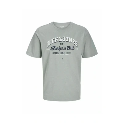 Afbeelding van Jack &amp; Jones T shirt Jjelogo Tee Ss O neck 2 Col Ss25 Sn 12268267 Iceberg Green/melange Mannen Maat S