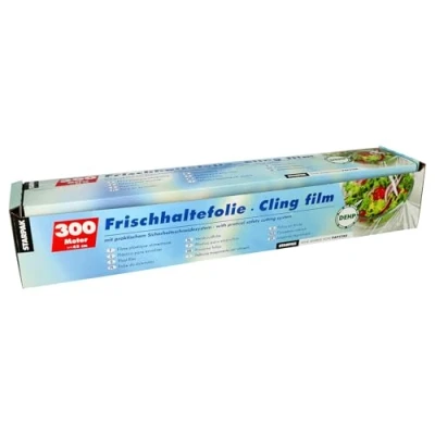 Afbeelding van Papstar ProfiLine stretchfolie, 45 cm x 300 m (l b), met veiligheidsrail om op maat te snijden