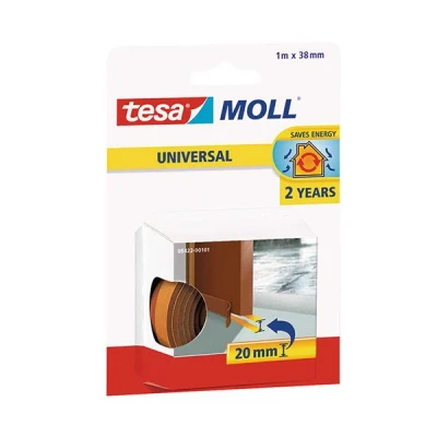 Image de Tesa TesaMoll Universal isolation bas de porte 38 mm x 1 m marron