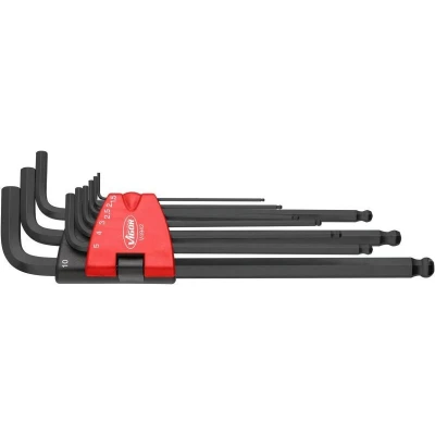 Afbeelding van Vigor V4942 Inbus Haakse schroevendraaierset 1.5 mm, 2 2.5 3 4 5 6 8 10 mm