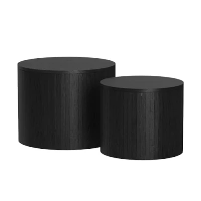 Afbeelding van Vicco Table basse Tavilo Chêne/Noir 48 x cm 2 pièces