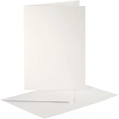 Afbeelding van Creativ 10 kaarten en enveloppen, 10,5 x 15 cm, parelmoerkleuren