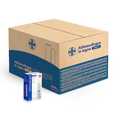 Afbeelding van AIESI® STERILE Wegwerp houten tongdrop in een verpakking (5000 stuks)