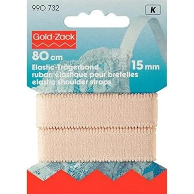 Afbeelding van Elastische schouderband 15 mm beige