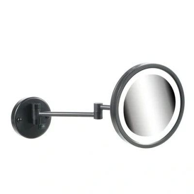 Afbeelding van Geesa mirror collection scheerspiegel dubbele arm LED zwart