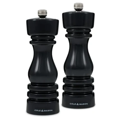 Afbeelding van Cole &amp; Mason London Black Gloss Peper Zoutmolen 18cm