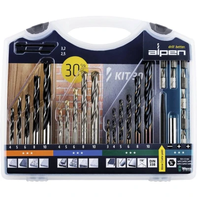 Afbeelding van Alpen 800230100 Universeel boor assortiment 30 delig