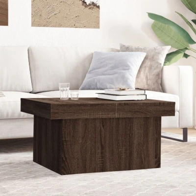 Afbeelding van Salontafel 100x55x40 cm bewerkt hout bruin eikenkleur