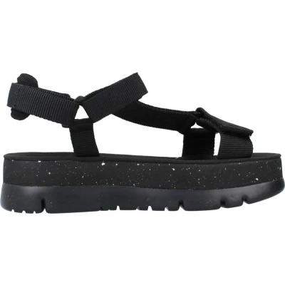 Afbeelding van Camper Oruga UP Sandalen met plateauzool, Dames, Maat: 40, Black Textiel