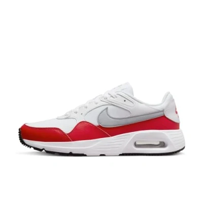 Afbeelding van Nike Sportswear AIR MAX SC Sneakers laag weiss/rot, Heren, Maat: 44.5, Weiss/rot Leer en textiel