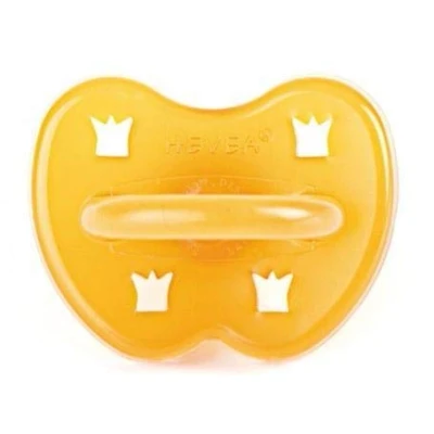 Afbeelding van HEVEA Fopspeen Rond Naturel 0 3 mnd 100% natuurrubber