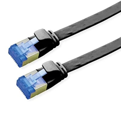 Afbeelding van VALUE patchkabel Cat.6 (Klasse E) FTP, extra plat, zwart, 2 m