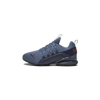 Afbeelding van Puma Axelion Refresh Sneakers laag, Heren, Maat: 42.5, Navy inky blue dark jasper Textiel/ synthetisch
