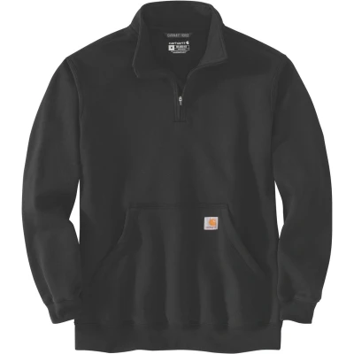 Afbeelding van Carhartt Loose Fit Midweight Halve Rits Sweatshirt Zwart S