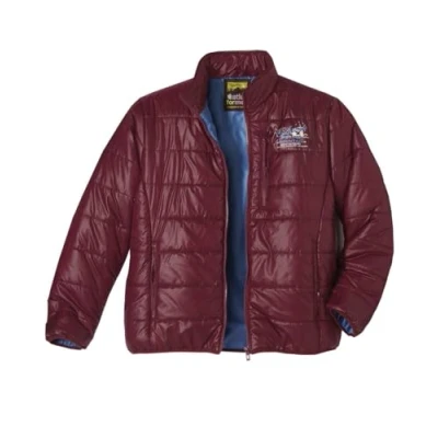 Afbeelding van ATLAS FOR MEN Donsjack voor heren, waterdicht, licht, opvouwbaar, gewatteerde jas met doorlopende ritssluiting, maten S 4XL, Bordeaux rood