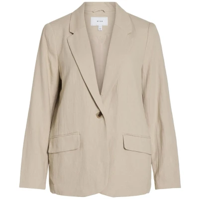Afbeelding van Vila Blazer Vijolanda L/s Noos 14089677 Feather Gray Dames Maat W44