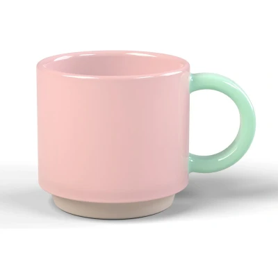 Afbeelding van Lund Skittle Koffie Mok Stapelbaar Pink / Ceramic