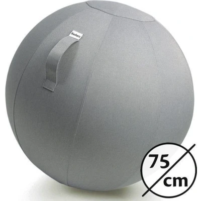 Afbeelding van Backerz® Zitbal Kantoor en Thuis 75 CM Luxe Yoga Bal Zitballen met Hoes Ergonomische Bureaustoel Linnen Lichtgrijs