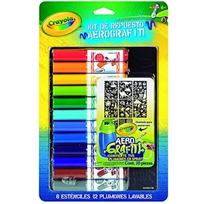 Image de Kit De Feutres &amp; Pochoirs Bleu