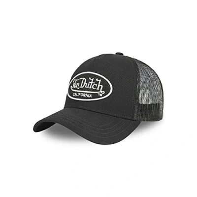 Afbeelding van Von Dutch Pet voor heren en dames, verstelbare truckermuts, zwart.