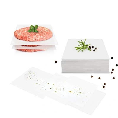 Afbeelding van GOURMEO® Burger Papier/Sheet Bakpapier voor Burgerpers 14 x cm 500 st. met antiaanbaklaag perfecte hamburgers, cheeseburgers om te grillen