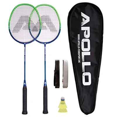 Afbeelding van Apollo Badmintonset Professionele badmintonracket van carbon Lichtgewicht voor training, sport en entertainment met rackettas Stuurset kinderen