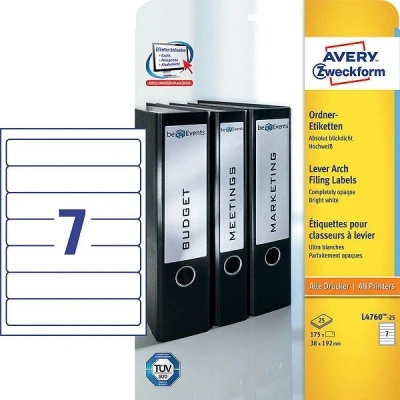 Image de Avery Zweckform Ordner Etiketten kurz L4760 étiquettes pour dossiers 700 étiquette(s)