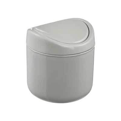Afbeelding van keeeper Biologische afvalemmer met kanteldeksel, 1,3 l, tafelafvalemmer deksel, Svenja, grijs (Eco Stone Grey)