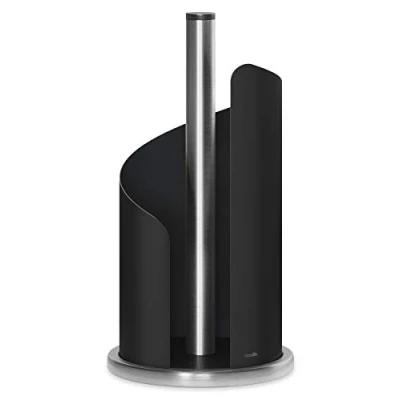 Afbeelding van Stardis Keukenrolhouder RVS Mat gecoat diameter 15 cm rolhouder zwart