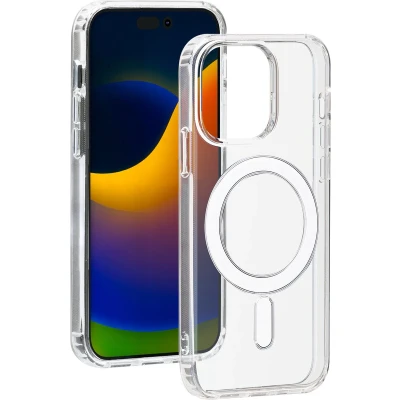 Afbeelding van Bigben Connected Telefoonhoesje geschikt voor iPhone 15 Pro Max MagSafe compatibel Transparant