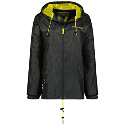 Afbeelding van Geographical Norway Boat Lady Winddichte outdoorjas voor dames Waterafstotende jas met lange mouwen Regenjas om te wandelen Seizoen: lente, zomer, herfst, winter, zwart.