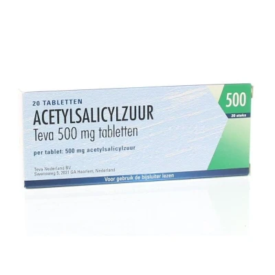 Afbeelding van Acetylsalicylzuur Teva Tablet 500mg