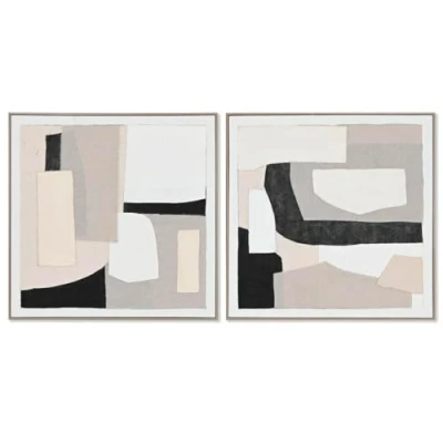 Afbeelding van Schilderij Home ESPRIT Abstract Stads 82,3 x 4,5 cm (2 Stuks)