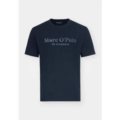 Afbeelding van Marc O&#039;Polo Short Sleeve Tshirt print, Heren, Maat: Large, Navy