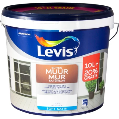 Afbeelding van Levis gevel wit 10L+20% gratis