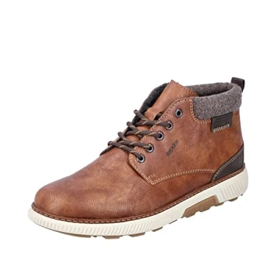 Afbeelding van Rieker Veterboots Toffee dark brown, Heren, Maat: 45, brown Textiel/ synthetisch