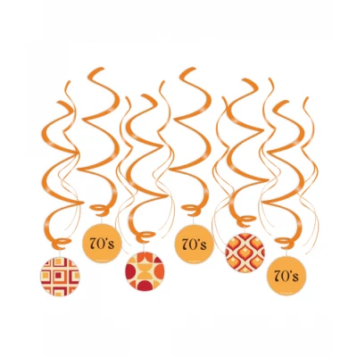 Afbeelding van 70&#039;s Swirls 70cm 12 stuks